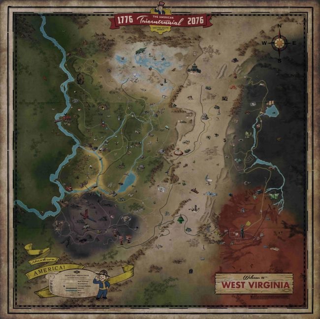 Fallout 76 карта