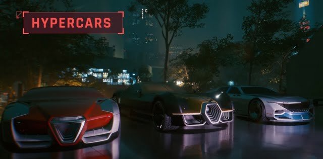 Cyberpunk 2077 hypercars