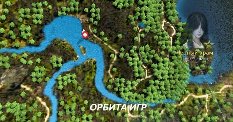 Нижний берег озера на Тигрином нагорье карта