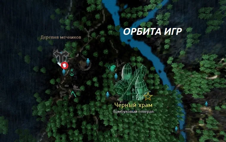 Место отдыха в Деревне мечников карта